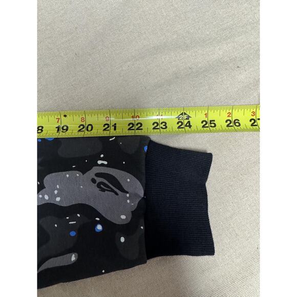 A Bathing Ape BAPE Shark Full Zip Hoodie Mens Large Black Gray Space Camo WGM - Picture 14 of 16